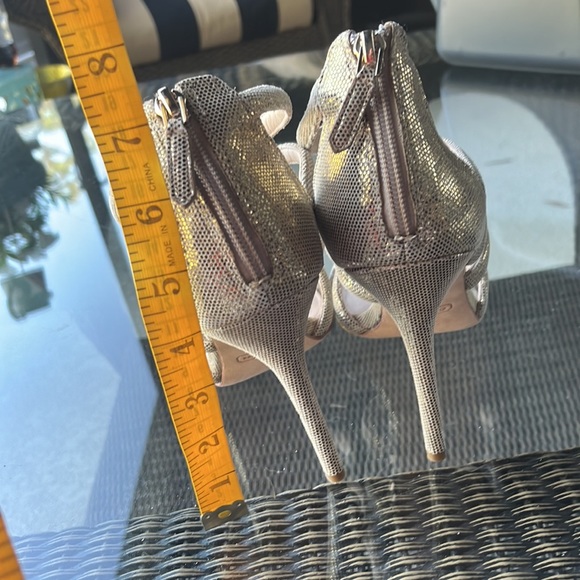 Coach 8.5 Laila Dot Met evening Leather high heels pump shoes sandals stiletto - Picture 8 of 14